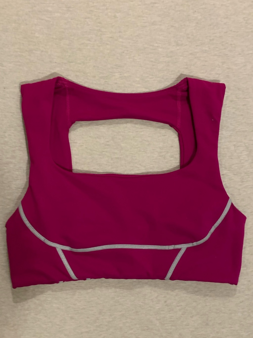 FP Movement by Free People Magenta Cutout Sports Bra with Silver Trim S